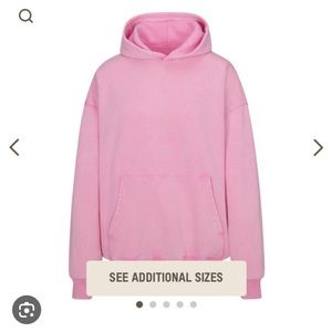 Skims Bubblegum Pink Boyfriend Fleece Hoodie